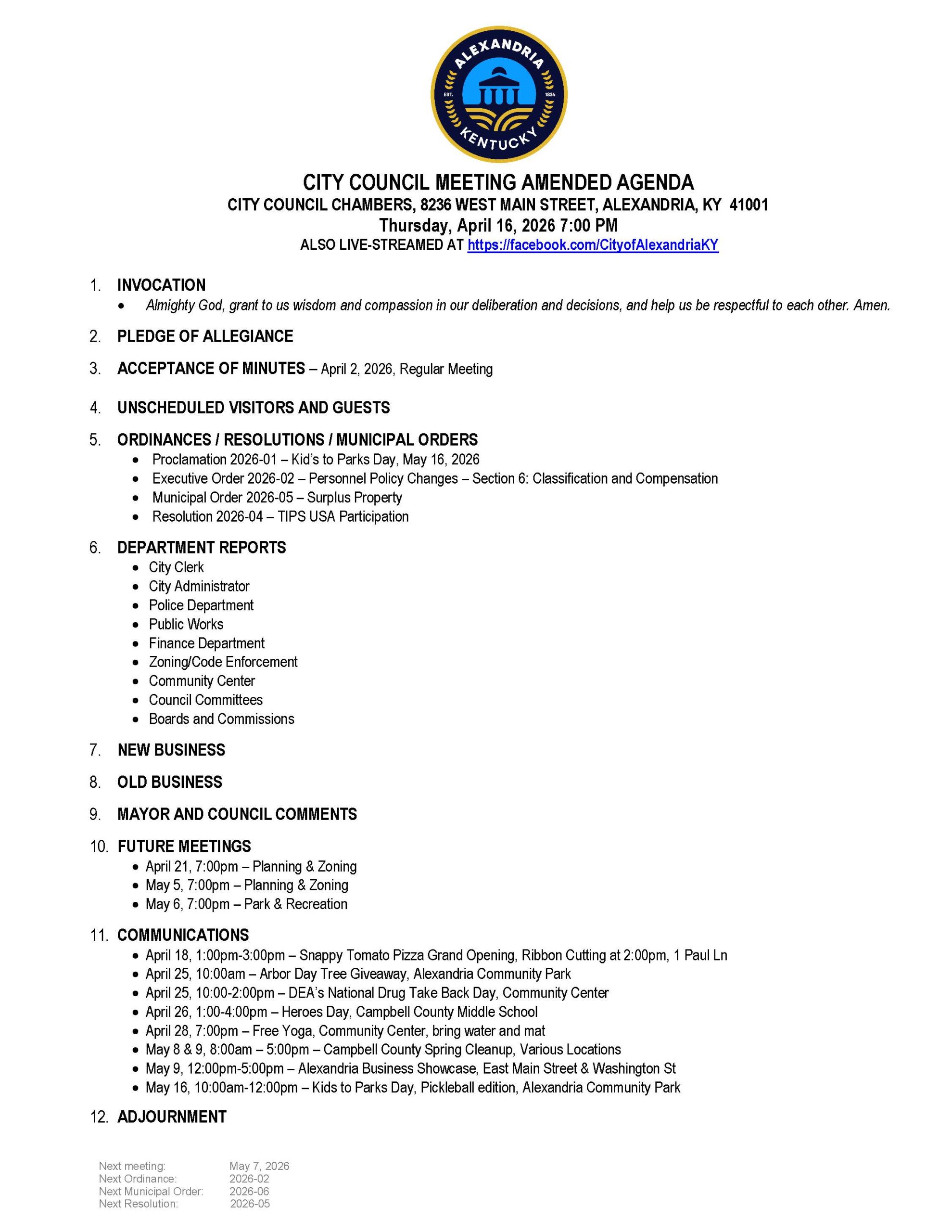 City Council Meeting